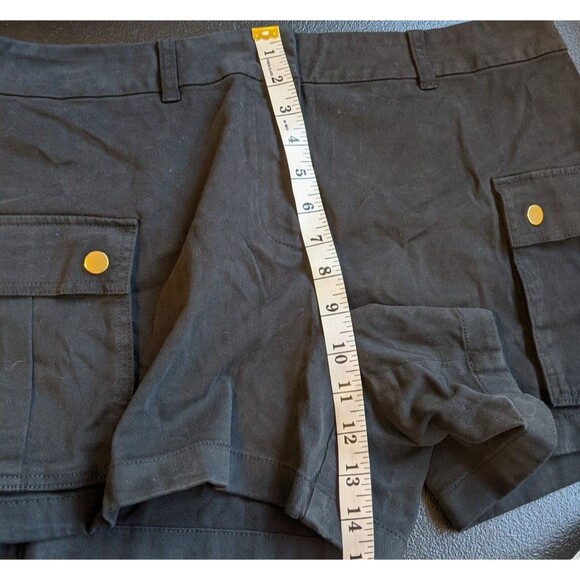 J. Crew Women Short 4" Hudson Cargo Chino Black Neutral Size 14 - Picture 7 of 11